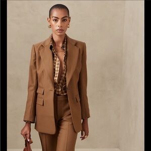 Banana Republic Lido Wool Blazer in Cognac Brown